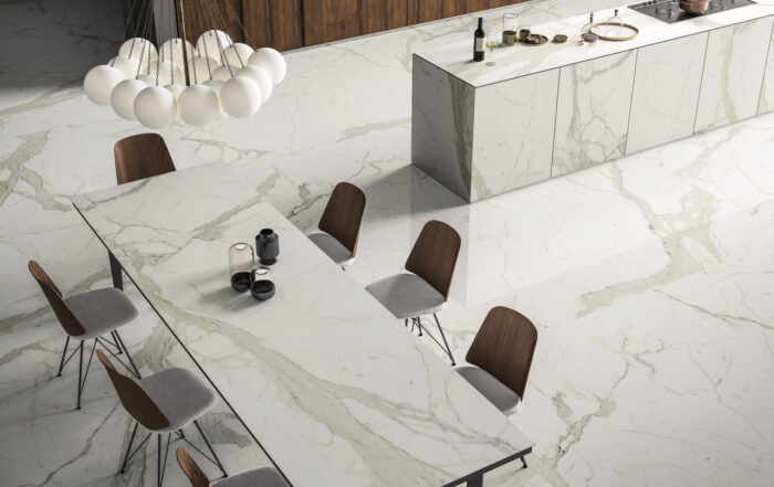 Sapienstone - Новости - коллекция рабочих поверхностей Calcatta