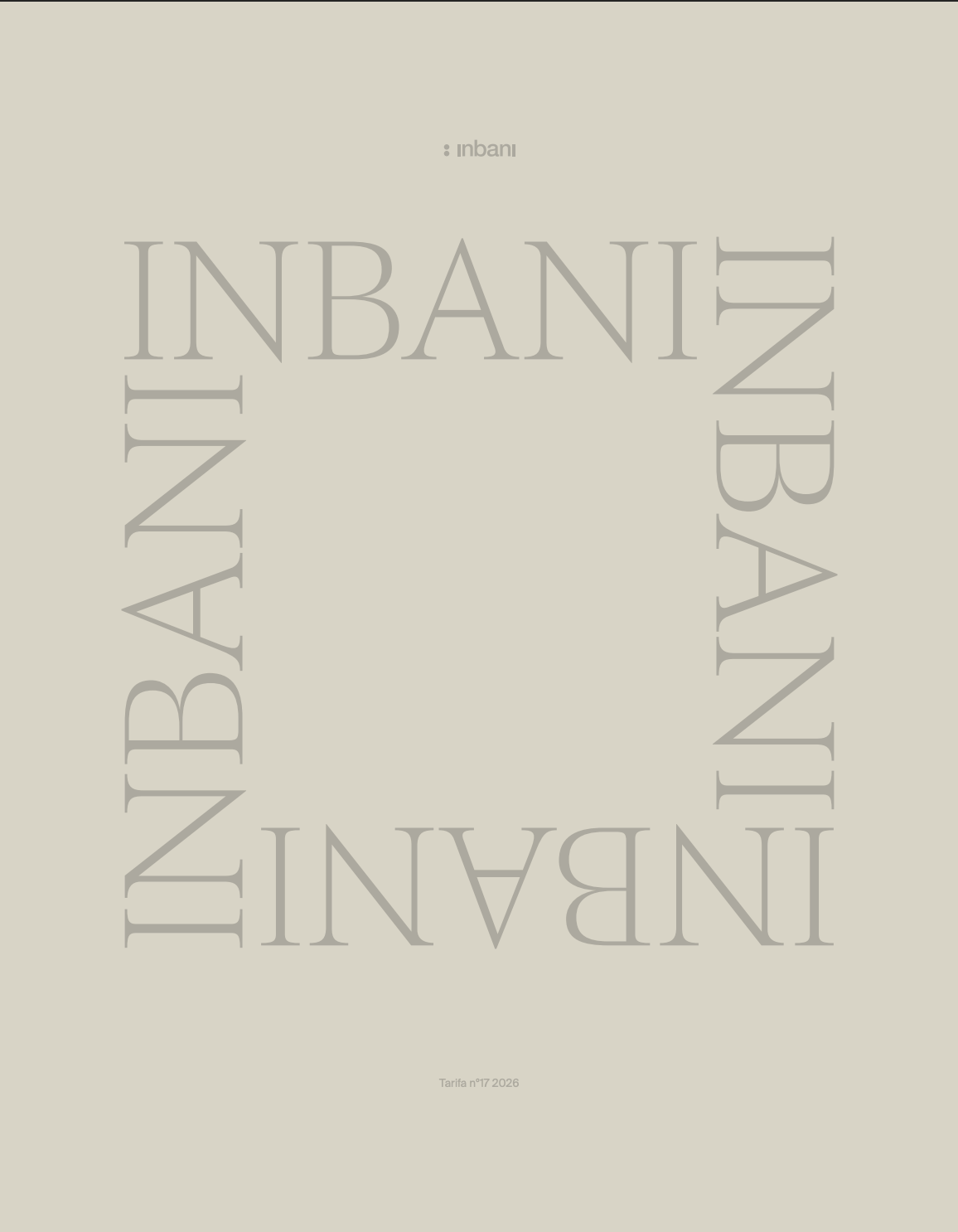 Inbani - Прайс-лист 2026